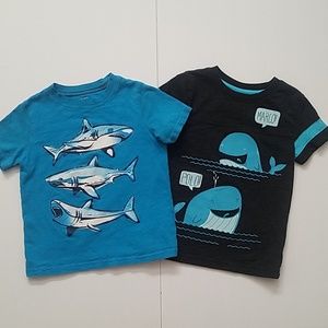 Two Ocean Themed 4T TShirt Bundle